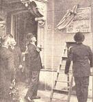 Onthulling gedenksteen door burgemeester Patijn.
<br/>
Voorwaarts, sociaal-democratisch dagblad, 1930